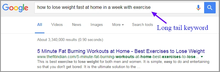 Long tail keyword explanation for specific seo targeting